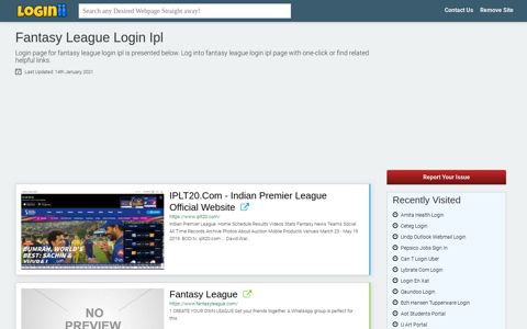 Fantasy League Login Ipl - Loginii.com