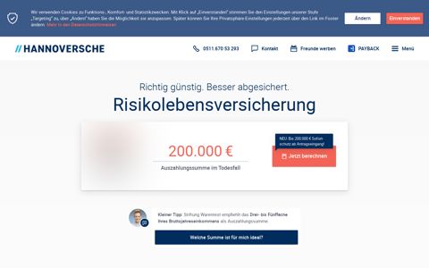 Risikolebensversicherung: Nr. 1 in Deutschland | Hannoversche