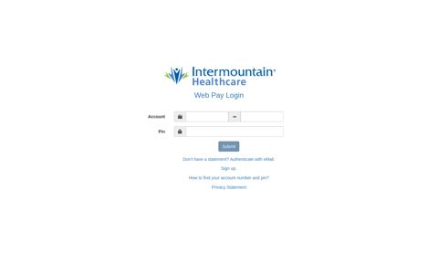 Web Pay Login - Intermountain Healthcare Web Pay Portal