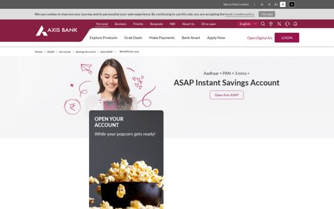 Open Axis ASAP Account | Instant Savings Account Online ...