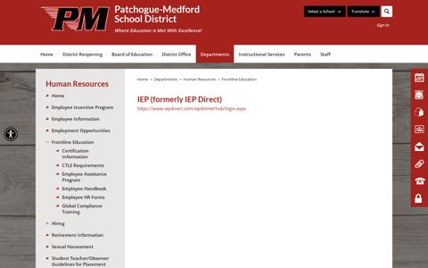 IEP (formerly IEP Direct) - Patchogue-Medford School District