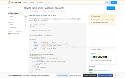 How to login using Facebook account? - Stack Overflow