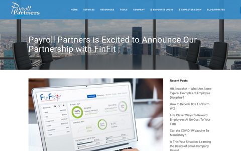 Payroll Partners is excited to announce partnership with FinFit