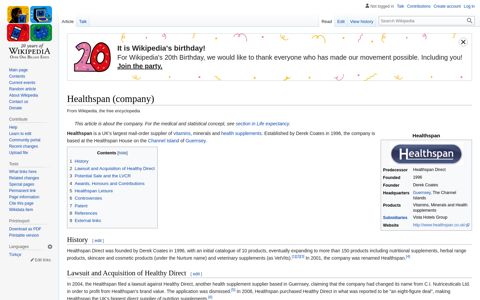 Healthspan (company) - Wikipedia