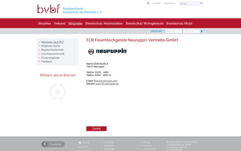 FLN Feuerlöschgeräte Neuruppin Vertriebs-GmbH - bvbf