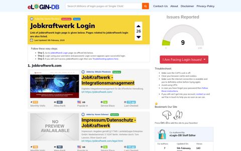 Jobkraftwerk Login - A database full of login pages from all ...