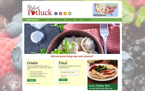 Perfect Potluck | a free online tool for coordinating meals for ...