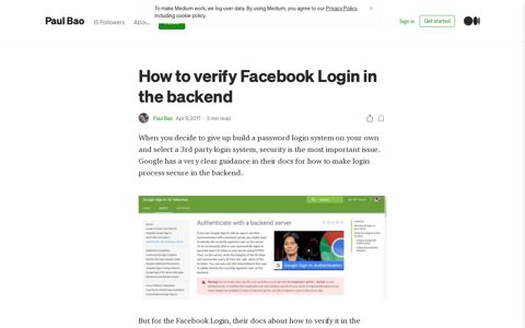 How to verify Facebook Login in the backend | by Paul Bao ...