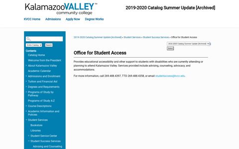 Office for Student ... - Kalamazoo Valley Community College