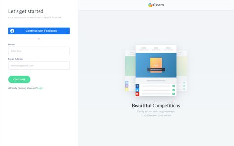 Start Building Campaigns With a Gleam.io Account