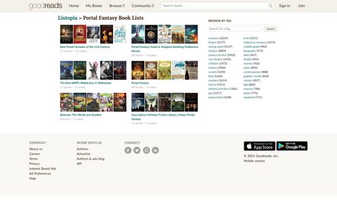 Portal Fantasy Book Lists - Goodreads