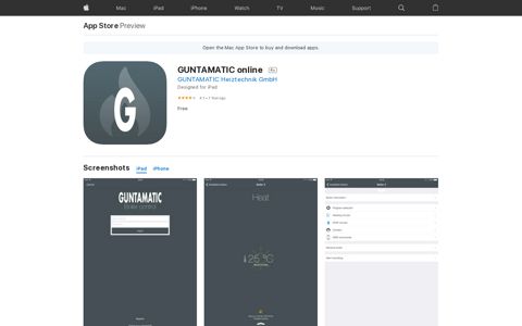 ‎GUNTAMATIC online on the App Store