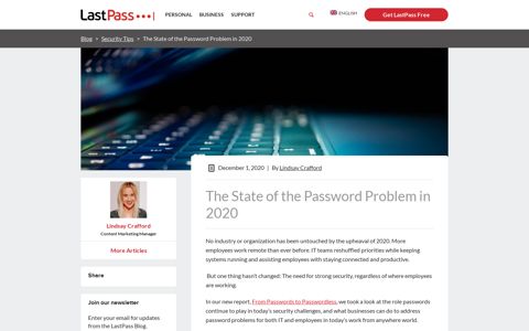 The State of the Password Problem in 2020 - The LastPass Blog