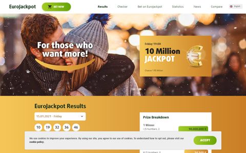 Check the EuroJackpot results and winning numbers online – EJ