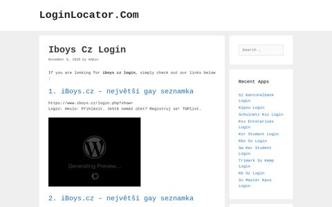 Iboys Cz Login - LoginLocator.Com