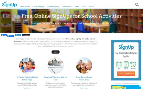 Free, Online SignUp Sheets for School Activities | SignUp.com