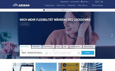 Aegean Airlines: Flüge online buchen | Offizielle Webseite