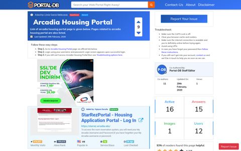 Arcadia Housing Portal