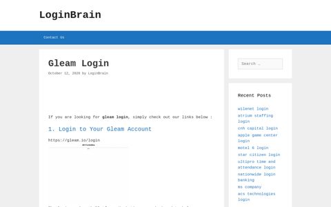 Gleam - Login To Your Gleam Account - LoginBrain