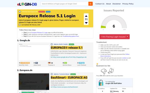 Europace Release 5.1 Login