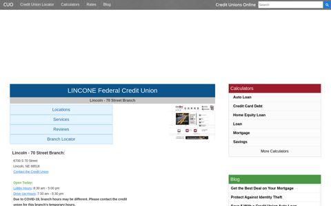 LINCONE Federal Credit Union - Lincoln, NE at 6700 S 70 ...