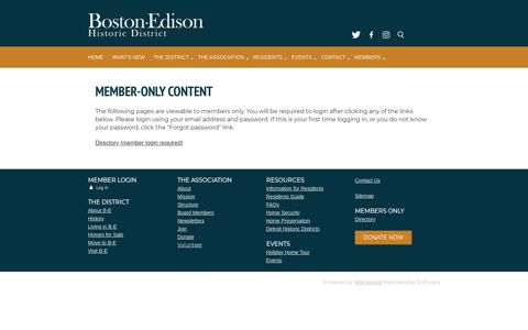 Members Only | Boston Edison Historic District