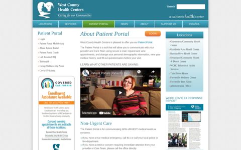 About Patient Portal - Wchealth - West County Health Centers