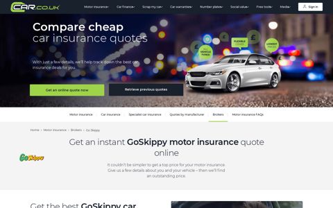 GoSkippy Motor Insurance Quotes for Cars and Vans - Car.co.uk