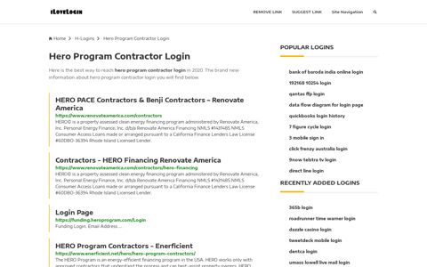 Hero Program Contractor Login ❤️ One Click Access