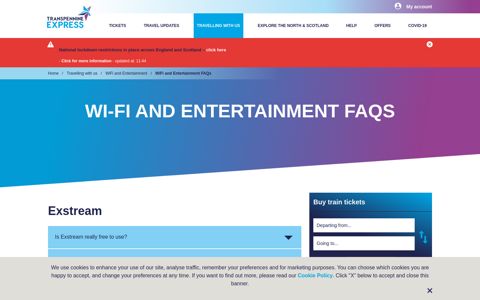 WiFi and Entertainment FAQs | TransPennine Express
