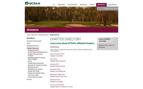 Chapter Directory | GCSAA