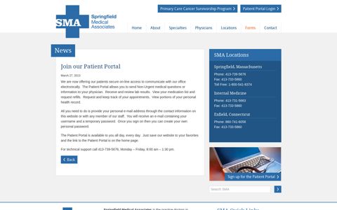 SMA - Springfield Medical Associates | Join our Patient Portal