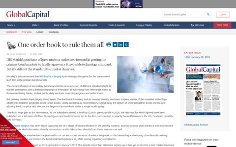 One order book to rule them all | GlobalCapital