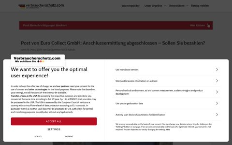 Post von Euro Collect GmbH: Anschlussermittlung ...
