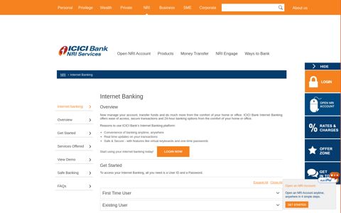 Internet Banking | Net Banking for NRIs - ICICI Bank NRI ...