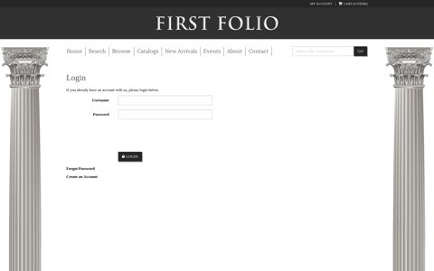 My Account - First Folio