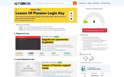 Lesson Of Passion Login Key