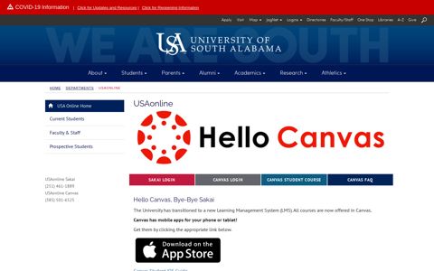 USAonline - University of South Alabama