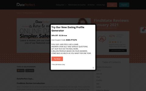 FindMate Reviews December 2020 | DatePerfect