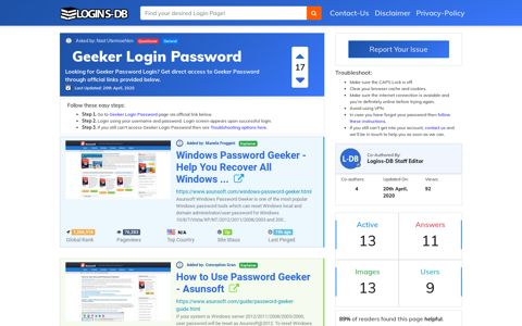 Geeker Login Password - Logins-DB