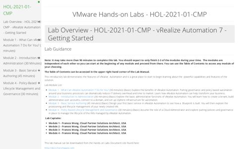 VMware Hands-on Labs - HOL-2021-01-CMP - HOL Docs