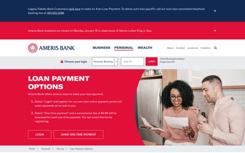 Loan Payment Options | Ameris Bank