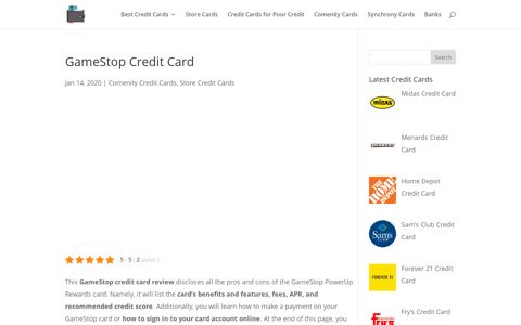 GameStop Credit Card Review 2020 [Login and Payment]