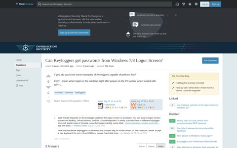 Can Keyloggers get passwords from Windows 7/8 Logon ...