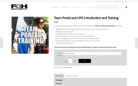 Team Portal and LMS Introduction and Training - FGH Security