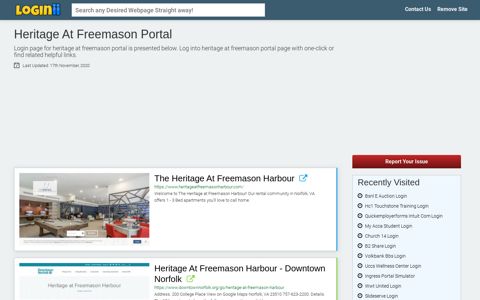 Heritage At Freemason Portal - Loginii.com