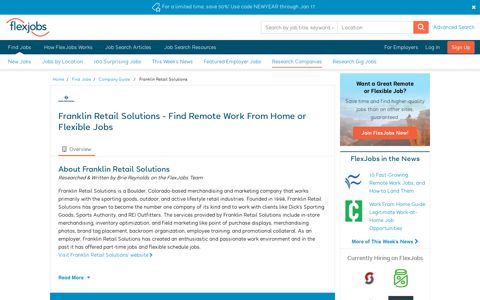 Franklin Retail Solutions - Remote Work From Home ...