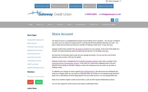 Share Account - Gateway Credit Union