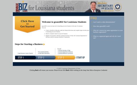 Student geauxBiz Portal - Louisiana.gov