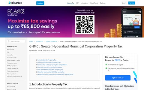 GHMC Property Tax : Greater Hyderabad Municipal Corporation